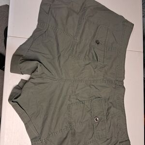 Olive Green Cargo Shorts